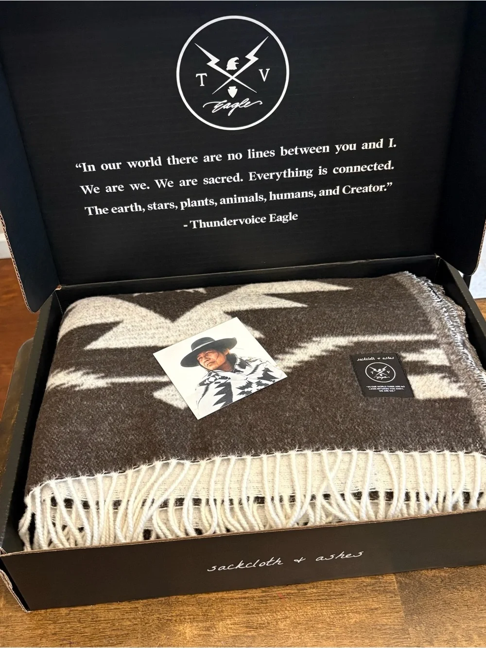 Sackcloth & Ashes Black and White Heritage Throw Blanket